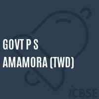 Govt P S Amamora (Twd) Primary School Logo