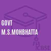 Govt M.S.Mohbhatta Middle School Logo