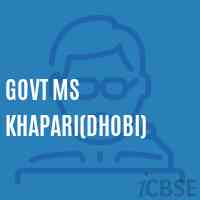 Govt Ms Khapari(Dhobi) Middle School Logo