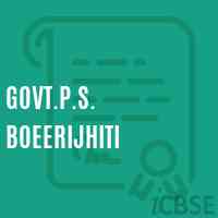 Govt.P.S. Boeerijhiti Primary School Logo