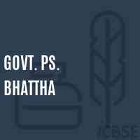 Govt. Ps. Bhattha Primary School Logo
