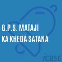 G.P.S. Mataji Ka Kheda Satana Primary School Logo