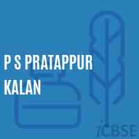 P S Pratappur Kalan Primary School Logo