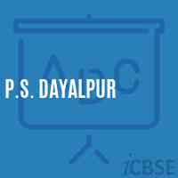 P.S. Dayalpur Primary School Logo