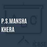 P.S.Mansha Khera Primary School Logo