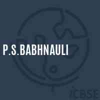 P.S.Babhnauli Primary School Logo