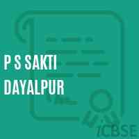 P S Sakti Dayalpur Primary School Logo