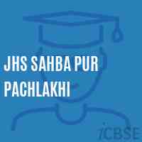 Jhs Sahba Pur Pachlakhi Middle School Logo
