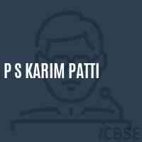 P S Karim Patti Primary School Logo
