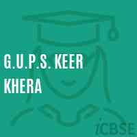 G.U.P.S. Keer Khera Middle School Logo