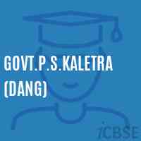 Govt.P.S.Kaletra (Dang) Primary School Logo