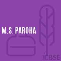 M.S. Paroha Middle School Logo