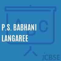 P.S. Babhani Langaree Primary School Logo