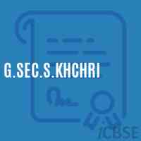 G.Sec.S.Khchri Secondary School Logo