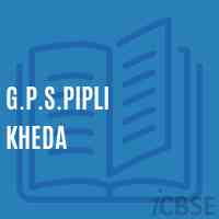 G.P.S.Pipli Kheda Primary School Logo