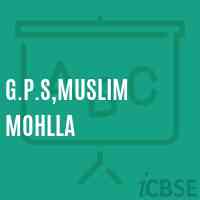 G.P.S,Muslim Mohlla Primary School Logo