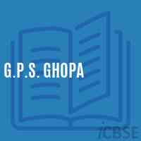 G.P.S. Ghopa Primary School Logo