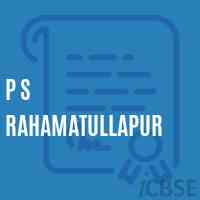 P S Rahamatullapur Primary School Logo
