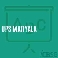 Ups Matiyala Middle School Logo