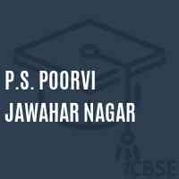 P.S. Poorvi Jawahar Nagar Primary School Logo