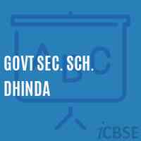 Govt Sec. Sch. Dhinda Secondary School Logo