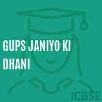Gups Janiyo Ki Dhani Middle School Logo