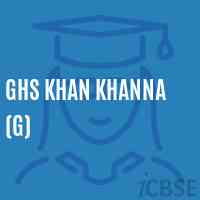 Ghs Khan Khanna (G) Secondary School Logo