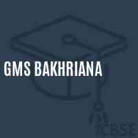 Gms Bakhriana Middle School Logo