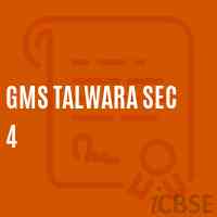 Gms Talwara Sec 4 Middle School Logo