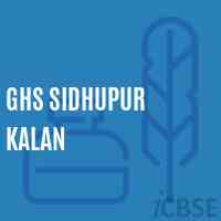 Ghs Sidhupur Kalan Secondary School Logo