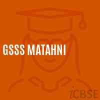 Gsss Matahni High School Logo