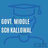 Govt. Middle Sch Kallowal Middle School Logo