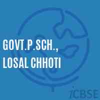 Govt.P.Sch., Losal Chhoti Primary School Logo