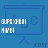Gups Khuri Nimbi Middle School Logo