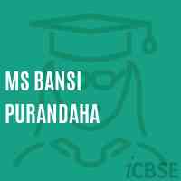 Ms Bansi Purandaha Middle School Logo