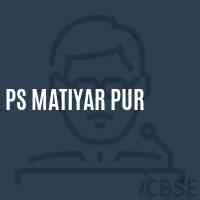 Ps Matiyar Pur Primary School Logo