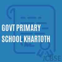 Govt Primary School Khartoth Logo