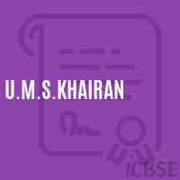 U.M.S.Khairan Middle School Logo