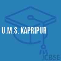 U.M.S. Kapripur Middle School Logo