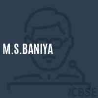 M.S.Baniya Middle School Logo