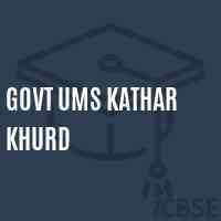 Govt Ums Kathar Khurd Middle School Logo