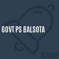 Govt Ps Balsota Primary School Logo