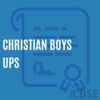 Christian Boys Ups Secondary School Logo