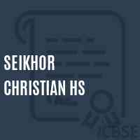 Seikhor Christian Hs Secondary School Logo