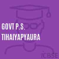 Govt P.S. Tihaiyapyaura Primary School Logo