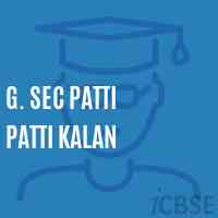 G. Sec Patti Patti Kalan Secondary School Logo