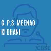 G. P.S. Meenao Ki Dhani Primary School Logo