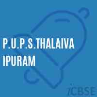 P.U.P.S.Thalaivaipuram Primary School Logo