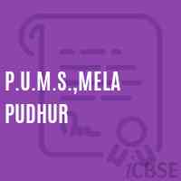 P.U.M.S.,Mela Pudhur Middle School Logo