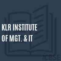 Klr Institute of Mgt. & It Logo